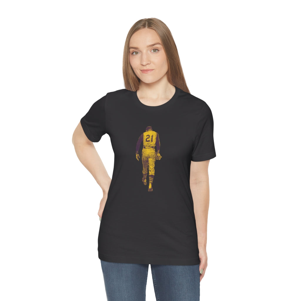 Printify Roberto Clemente Walkoff Short Sleeve Tee - Yellow / L